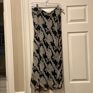 Ann Taylor Silk Patterned Maxi Skirt